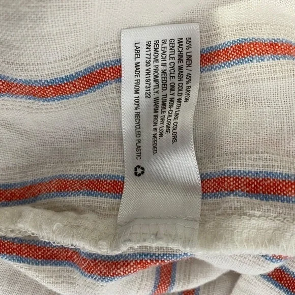 UNIVERSAL THREAD Linen Blend Cropped Collared Shirt - Picture 6 of 6